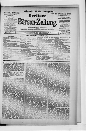 Berliner Börsen-Zeitung vom 15.12.1909