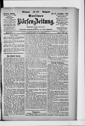 Berliner Börsen-Zeitung vom 17.12.1909