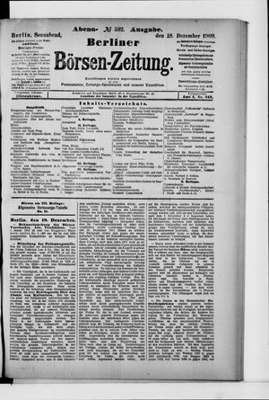 Berliner Börsen-Zeitung vom 18.12.1909