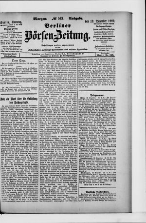 Berliner Börsen-Zeitung vom 19.12.1909