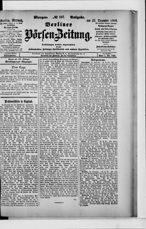 Berliner Börsen-Zeitung vom 22.12.1909