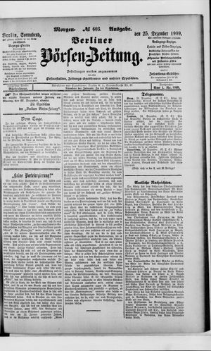 Berliner Börsen-Zeitung vom 25.12.1909
