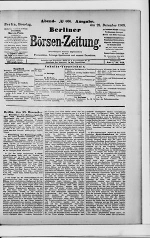 Berliner Börsen-Zeitung vom 28.12.1909