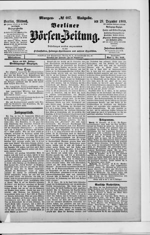 Berliner Börsen-Zeitung vom 29.12.1909