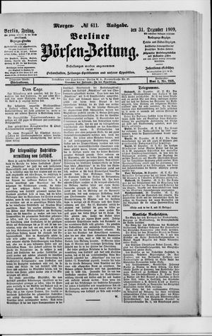 Berliner Börsen-Zeitung vom 31.12.1909