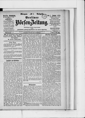 Berliner Börsen-Zeitung vom 01.01.1910