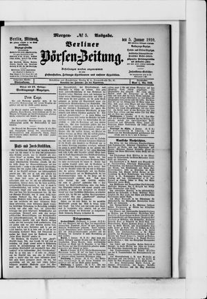 Berliner Börsen-Zeitung vom 05.01.1910