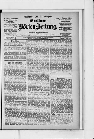 Berliner Börsen-Zeitung vom 08.01.1910