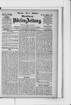 Berliner Börsen-Zeitung vom 11.01.1910