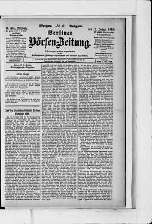 Berliner Börsen-Zeitung vom 12.01.1910