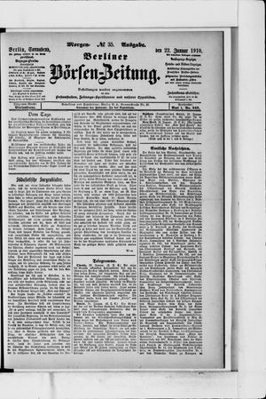 Berliner Börsen-Zeitung vom 22.01.1910
