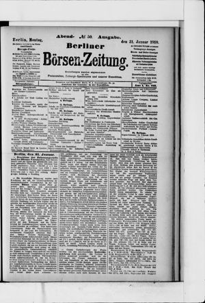 Berliner Börsen-Zeitung vom 31.01.1910