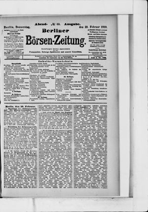 Berliner Börsen-Zeitung vom 10.02.1910