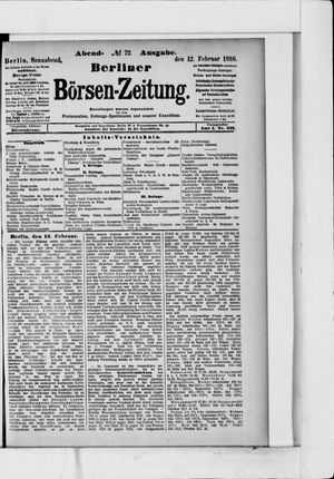 Berliner Börsen-Zeitung vom 12.02.1910