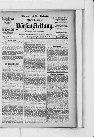 Berliner Börsen-Zeitung vom 13.02.1910