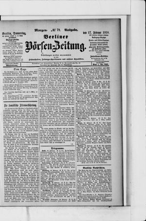 Berliner Börsen-Zeitung vom 17.02.1910