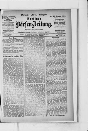 Berliner Börsen-Zeitung vom 19.02.1910