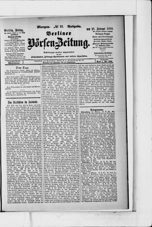 Berliner Börsen-Zeitung vom 25.02.1910