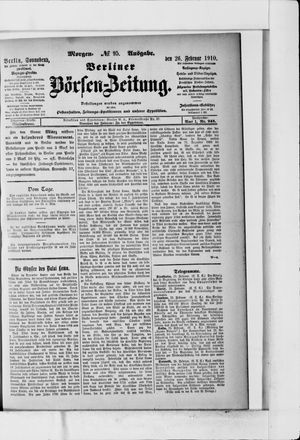 Berliner Börsen-Zeitung vom 26.02.1910