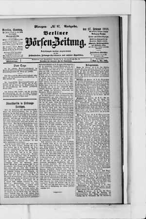 Berliner Börsen-Zeitung vom 27.02.1910