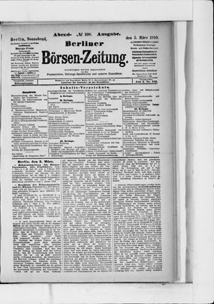 Berliner Börsen-Zeitung vom 05.03.1910