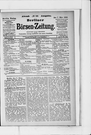 Berliner Börsen-Zeitung vom 07.03.1910