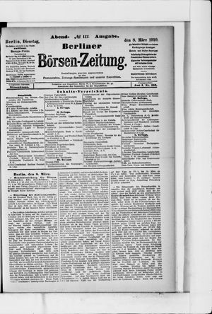 Berliner Börsen-Zeitung on Mar 8, 1910