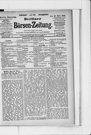 Berliner Börsen-Zeitung vom 10.03.1910