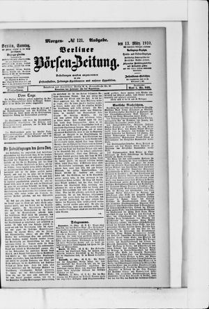 Berliner Börsen-Zeitung vom 13.03.1910