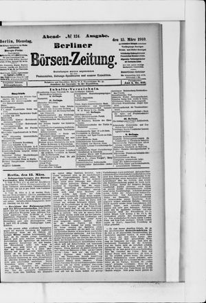 Berliner Börsen-Zeitung vom 15.03.1910