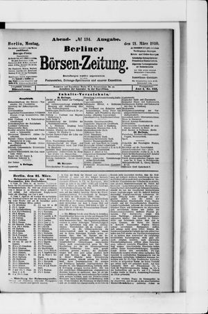 Berliner Börsen-Zeitung vom 21.03.1910