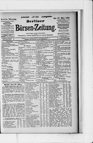 Berliner Börsen-Zeitung vom 29.03.1910