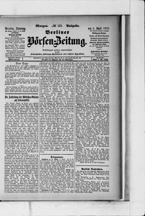 Berliner Börsen-Zeitung vom 05.04.1910