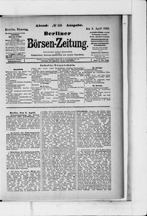 Berliner Börsen-Zeitung vom 05.04.1910
