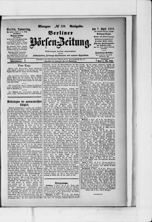 Berliner Börsen-Zeitung vom 07.04.1910