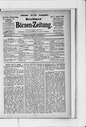Berliner Börsen-Zeitung vom 07.04.1910