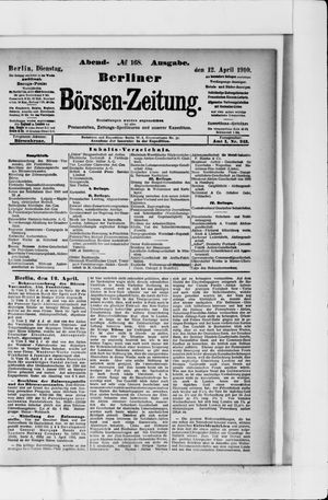 Berliner Börsen-Zeitung vom 12.04.1910