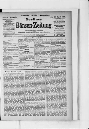 Berliner Börsen-Zeitung vom 13.04.1910