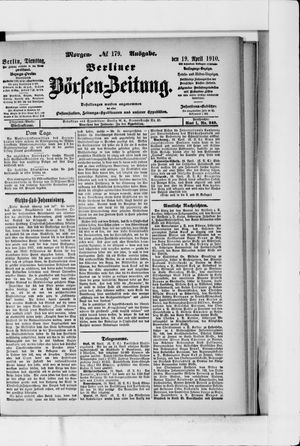 Berliner Börsen-Zeitung vom 19.04.1910