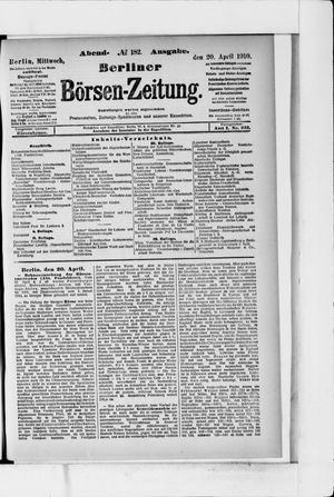 Berliner Börsen-Zeitung vom 20.04.1910