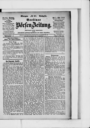 Berliner Börsen-Zeitung vom 01.05.1910