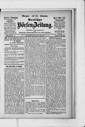 Berliner Börsen-Zeitung vom 05.05.1910