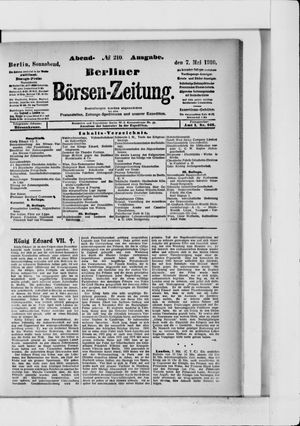 Berliner Börsen-Zeitung vom 07.05.1910