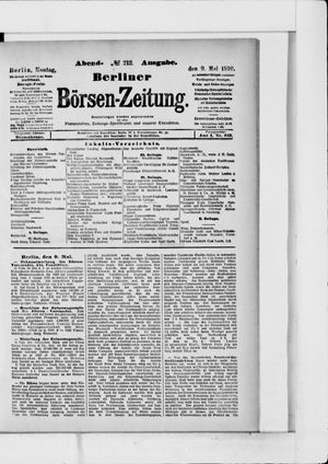 Berliner Börsen-Zeitung vom 09.05.1910