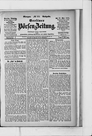Berliner Börsen-Zeitung vom 10.05.1910