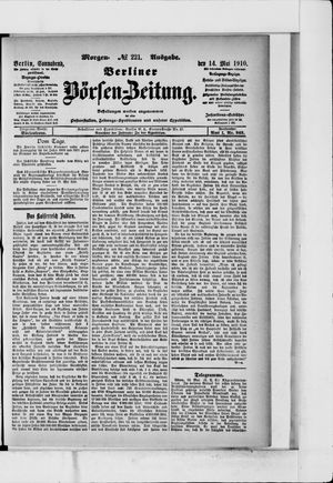 Berliner Börsen-Zeitung vom 14.05.1910