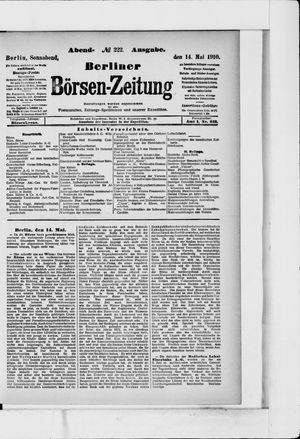 Berliner Börsen-Zeitung vom 14.05.1910