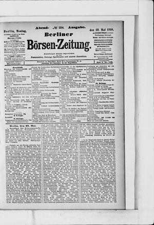 Berliner Börsen-Zeitung vom 23.05.1910