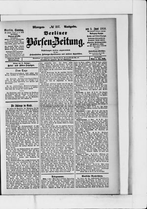 Berliner Börsen-Zeitung vom 05.06.1910