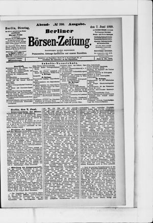 Berliner Börsen-Zeitung vom 07.06.1910